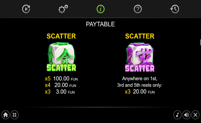 100 bulky dice golden coins link paytable 1