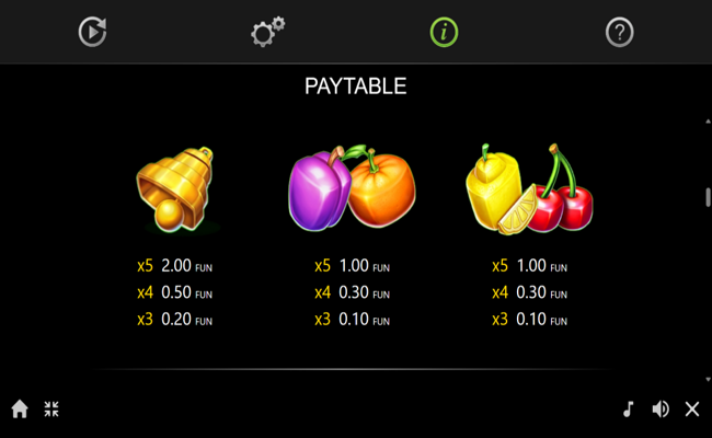 100 bulky fruits buy bonus paytable 3