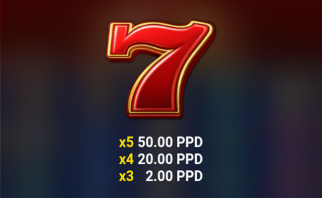 100 happy seven paytable 1