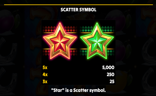 100 sevens santa paytable 1