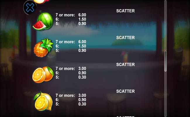 100x fresh paytable 2