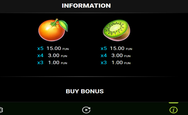 10 cocktail rush buy bonus paytable 4