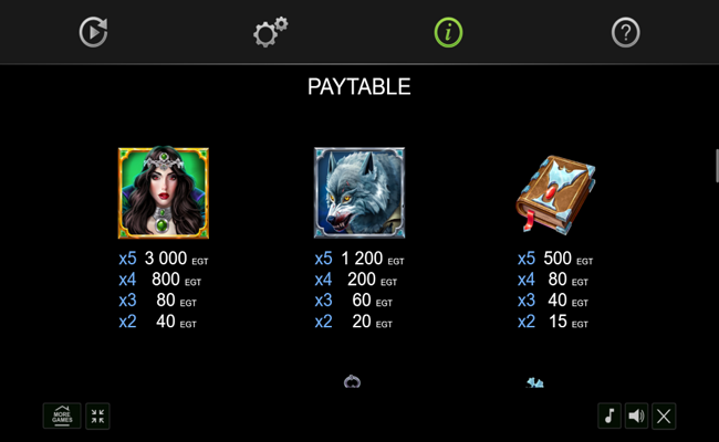 10 vampire bites paytable 1