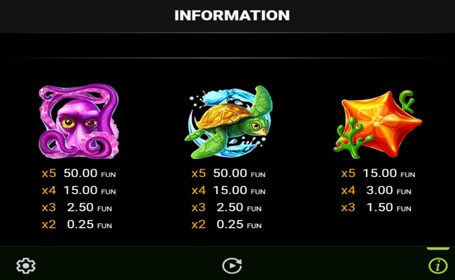 20 crazy octopus paytable 2