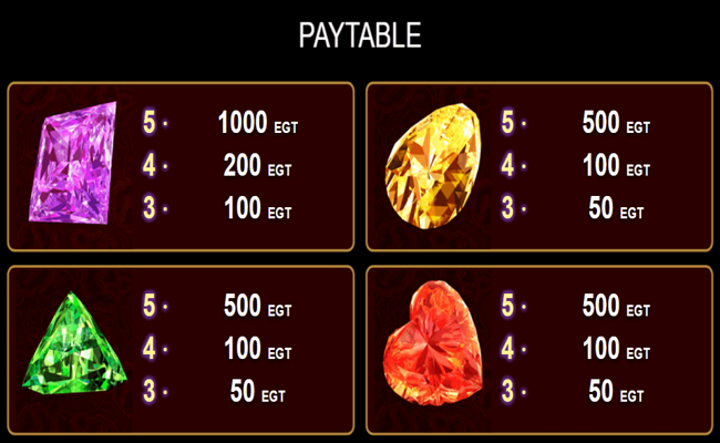 20 diamonds paytable3
