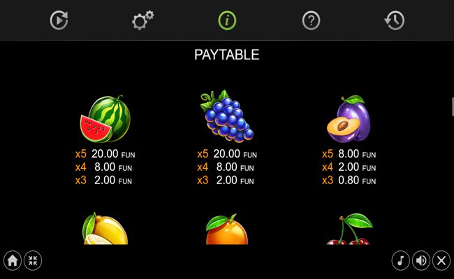 20 glossy hot golden coins link paytable 2