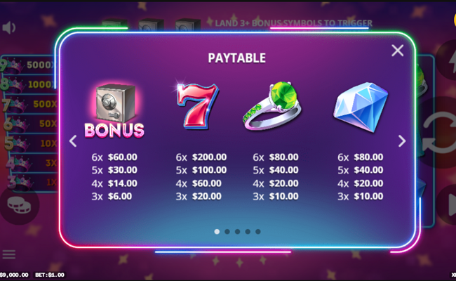 250k deluxe paytable 1