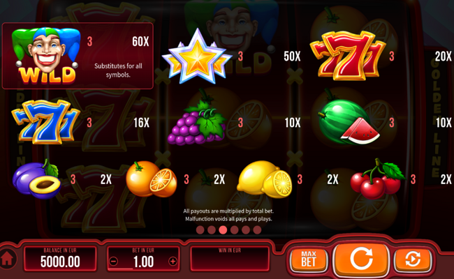27 joker fruits 1000 paytable