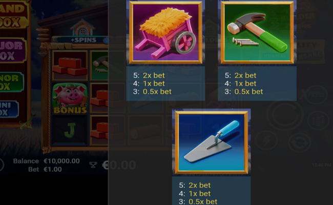 3 builder piggies paytable 2