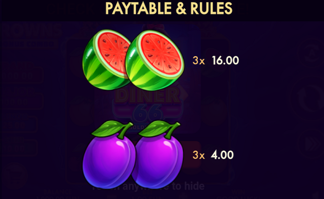 3 crowns bonus combo paytable 2