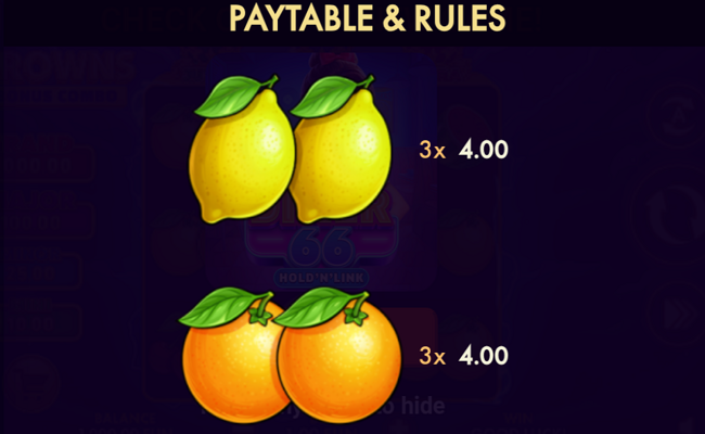 3 crowns bonus combo paytable 3