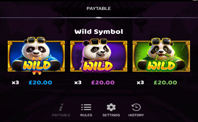 3 fortune pandas paytable 1