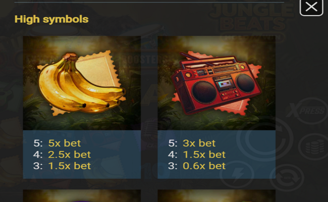3 jungle beats hold n win paytable 1