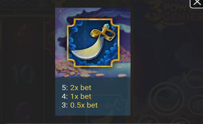 3 power genies paytable 3