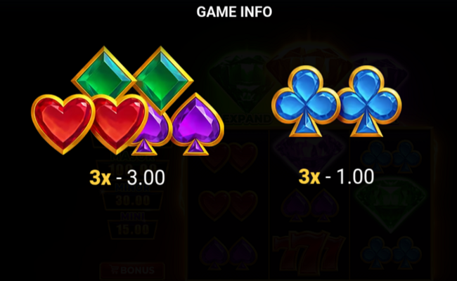 3 supercharged diamonds hold and win 3x3 paytable 3