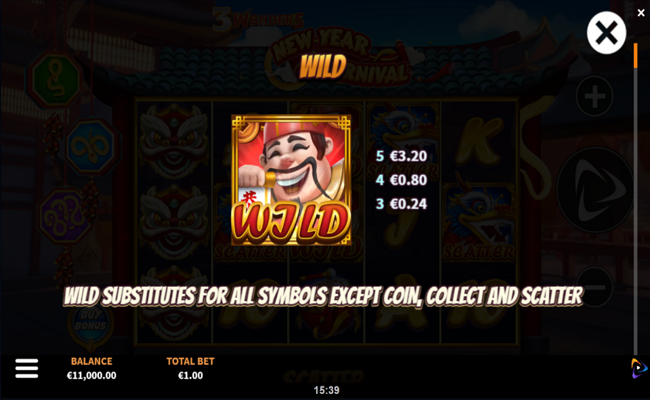 3 wonders new year carnival paytable 1