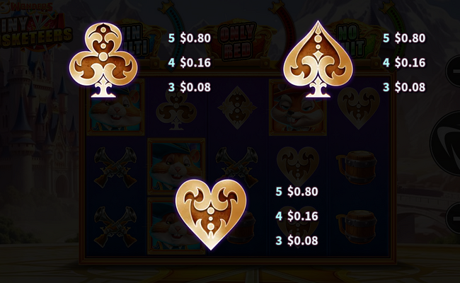 3 wonders tiny musketeers paytable 3
