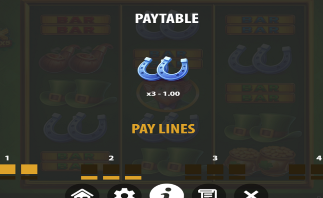 3x5 patrick hold the spin paytable 2