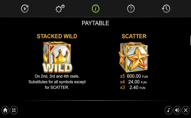 40 art of gold dice edition paytable 1