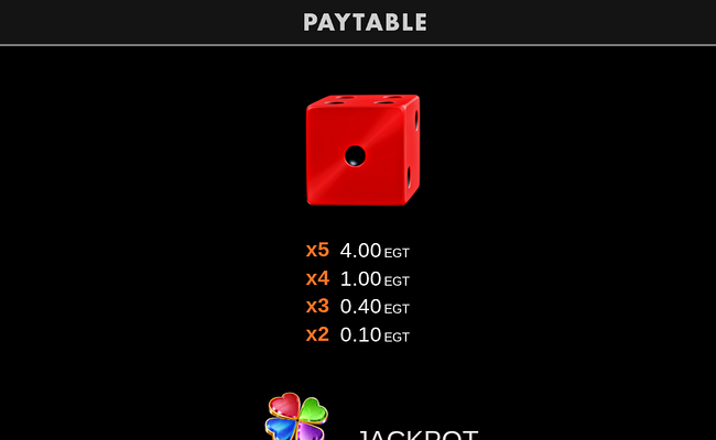 40 dazzling roll clover chance paytable 4