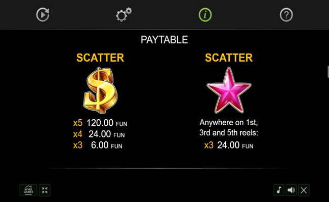 40 extra crown buy bonus paytable 1