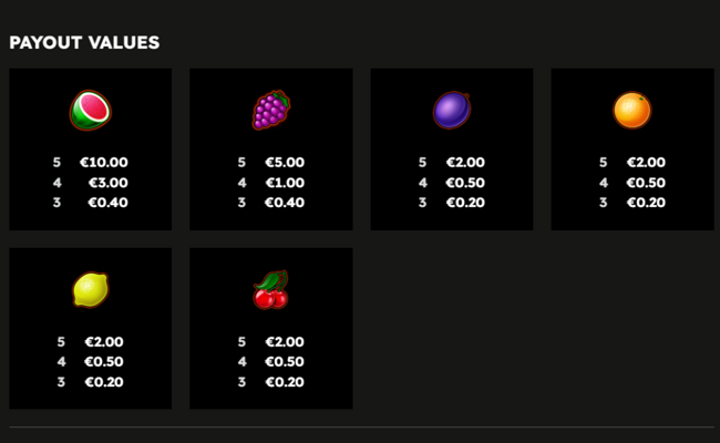 40 finest xxl flaming link paytable 2