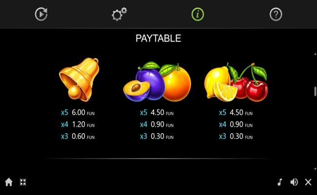 40 mystic gem paytable 3