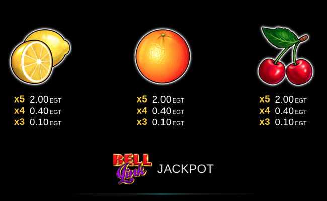 40 super hot bell link paytable 3