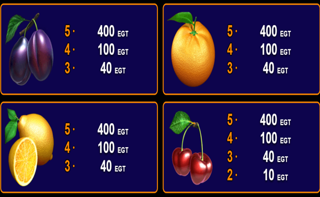 5 great star paytable2