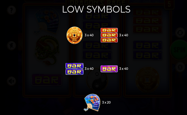 777 dragons rage paytable 2