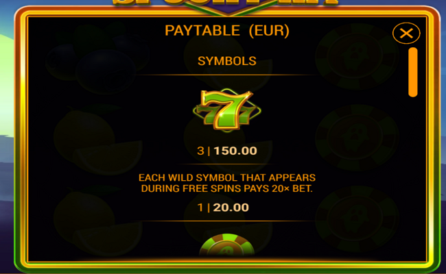 777 spooky hit paytable 1