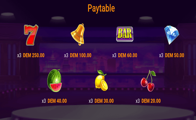 777 vegas showtime paytable