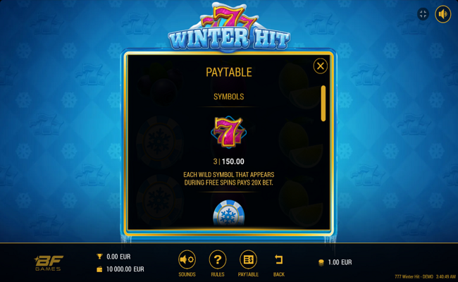 777 Winter Hit Slot Review, Bonuses & Free Play (96% RTP)