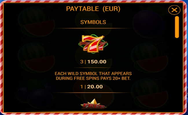 777 xmas gifts paytable 1