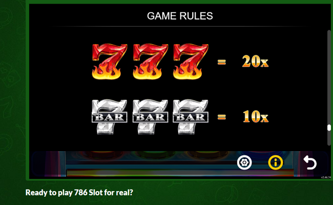 786 slot paytable 1