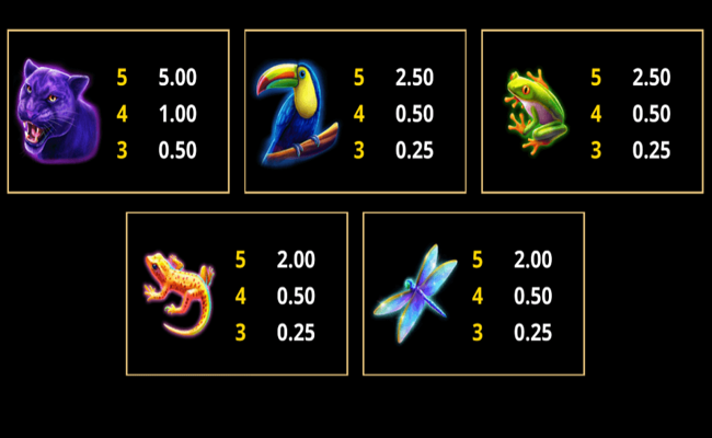 action boost amber island paytable 2