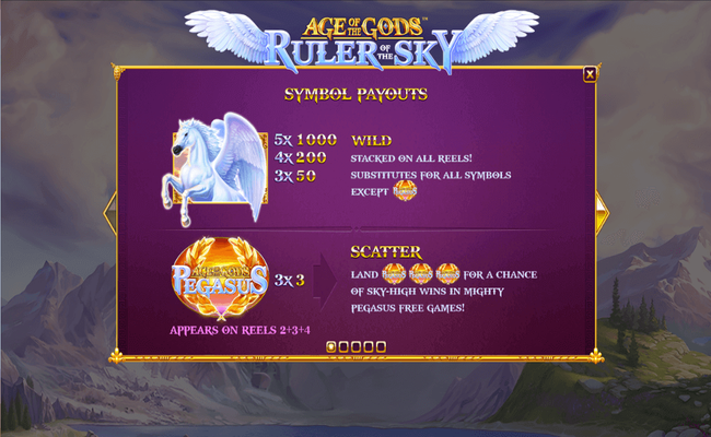 age of the gods ruler of the sky paytable