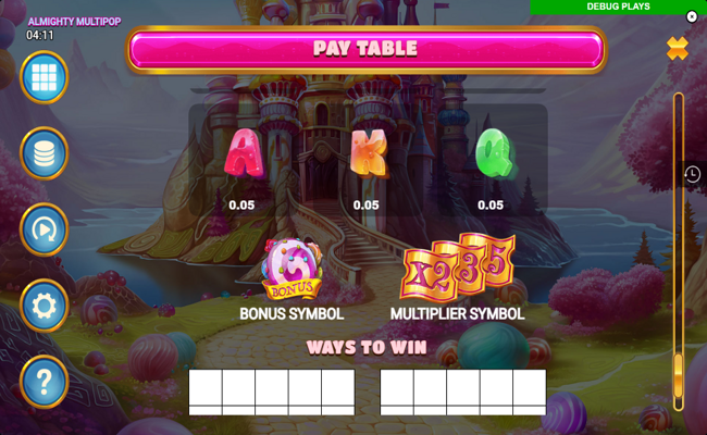 almighty multipop paytable 2