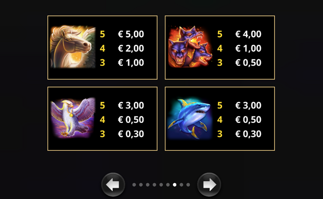 amazing legends paytable 2