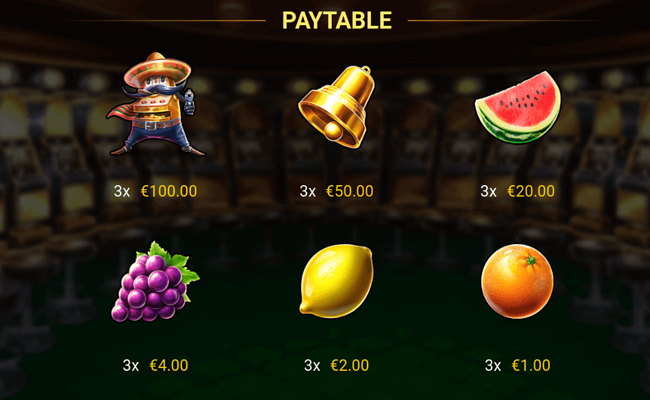 amigo bronze classic paytable