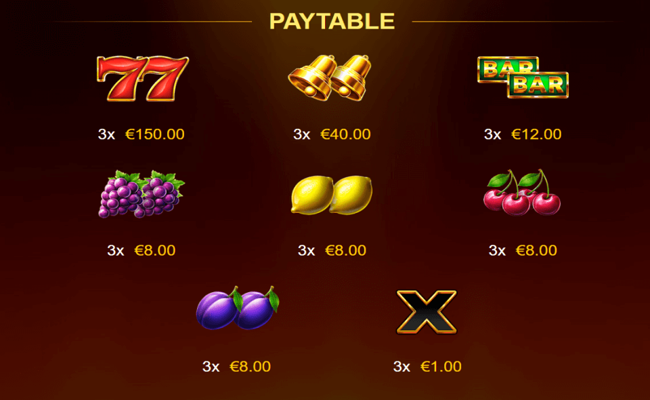amigo double classic paytable