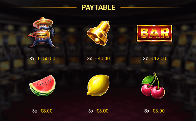 amigo silver classic paytable