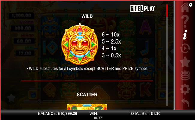 aztec gigablox paytable 1