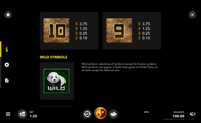 bamboo bear paytable3