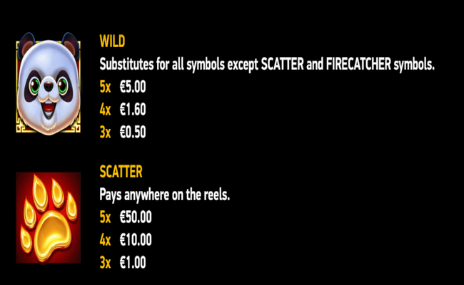 bamboo fortune paytable