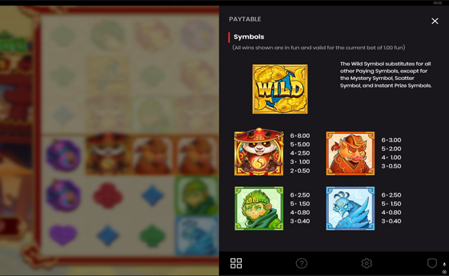 bamboo ways paytable 1