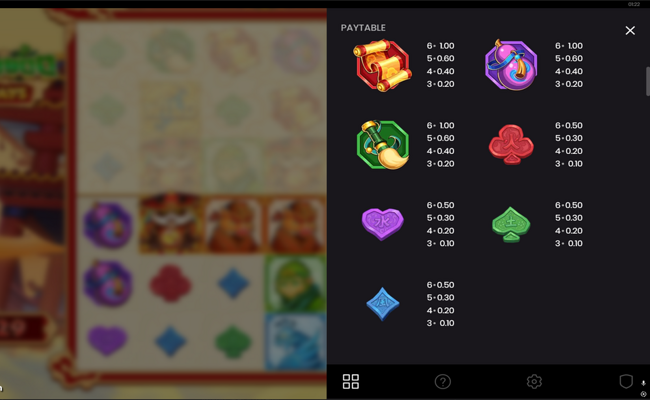 bamboo ways paytable 2