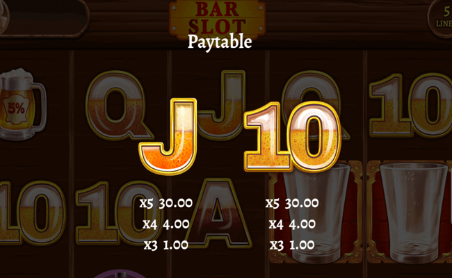 bar slot paytable4