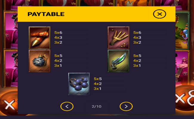 barbarossa dragon empire paytable 2