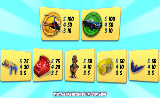 batman and mr freeze fortune paytable 2